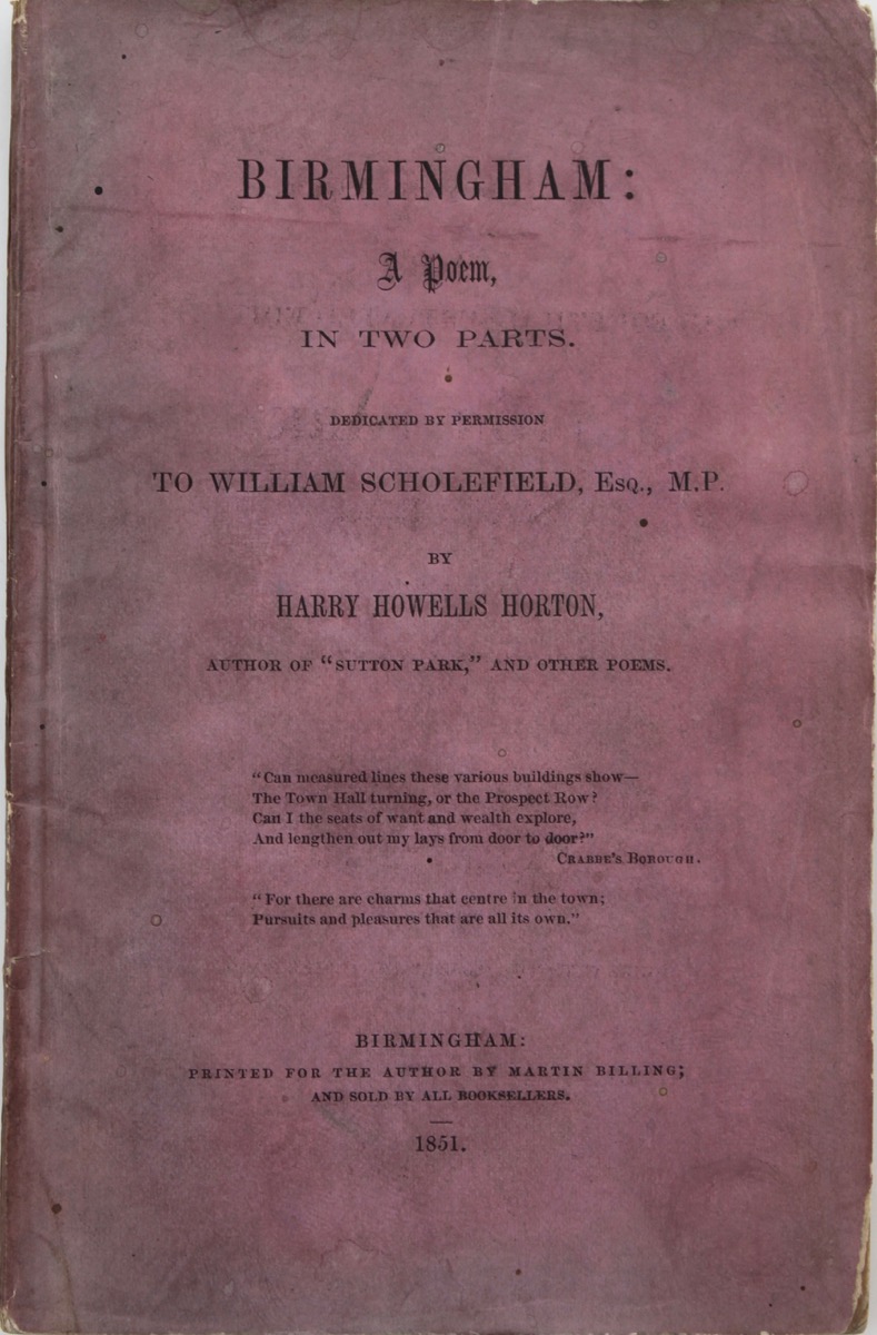 Image for Birmingham: a Poem in Two Parts.