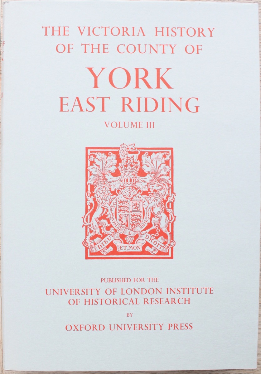 Image for A History of the County of York: East Riding Volume III, edited by K.J. Allison.