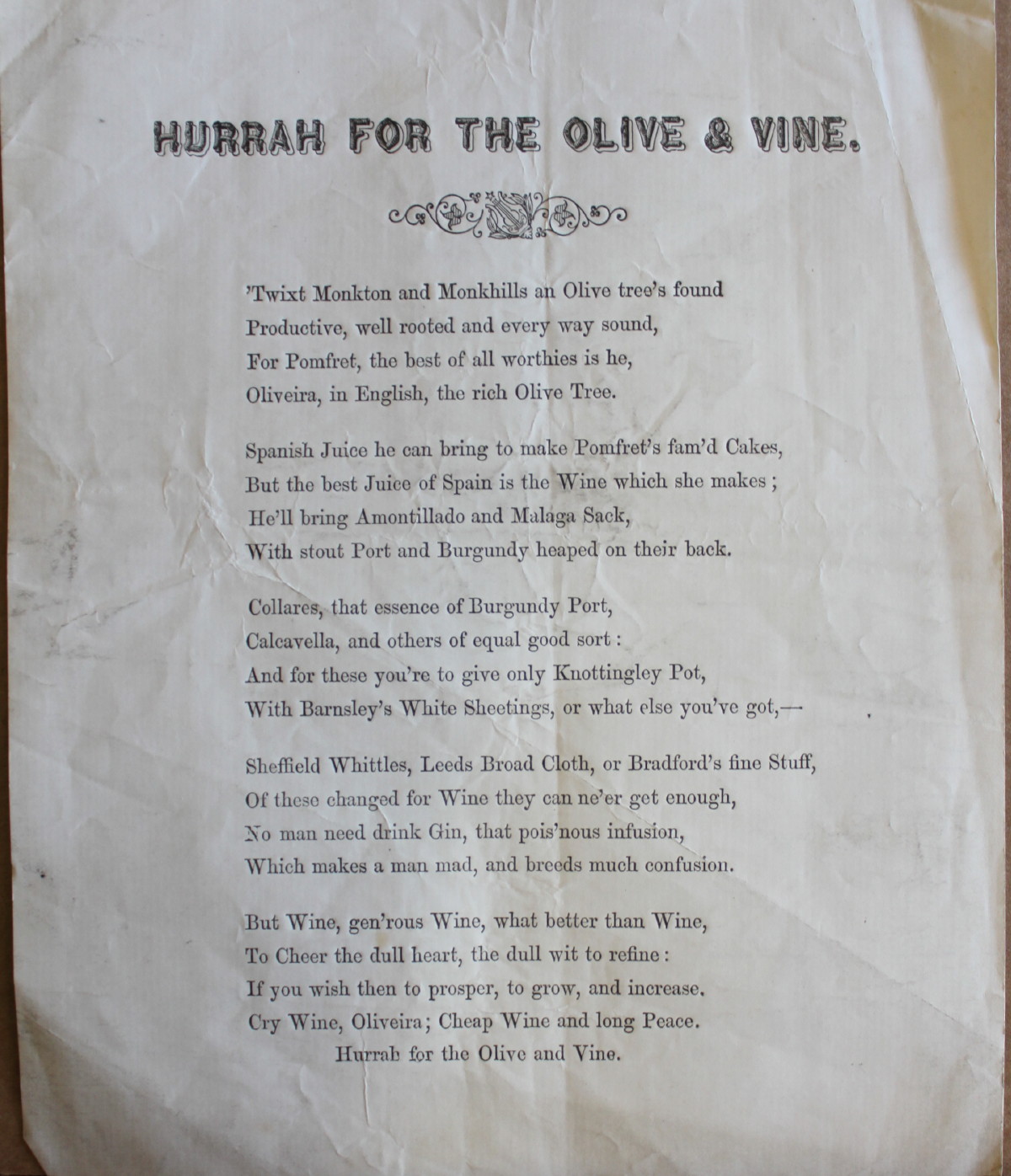Image for Hurrah for the Olive and Vine.