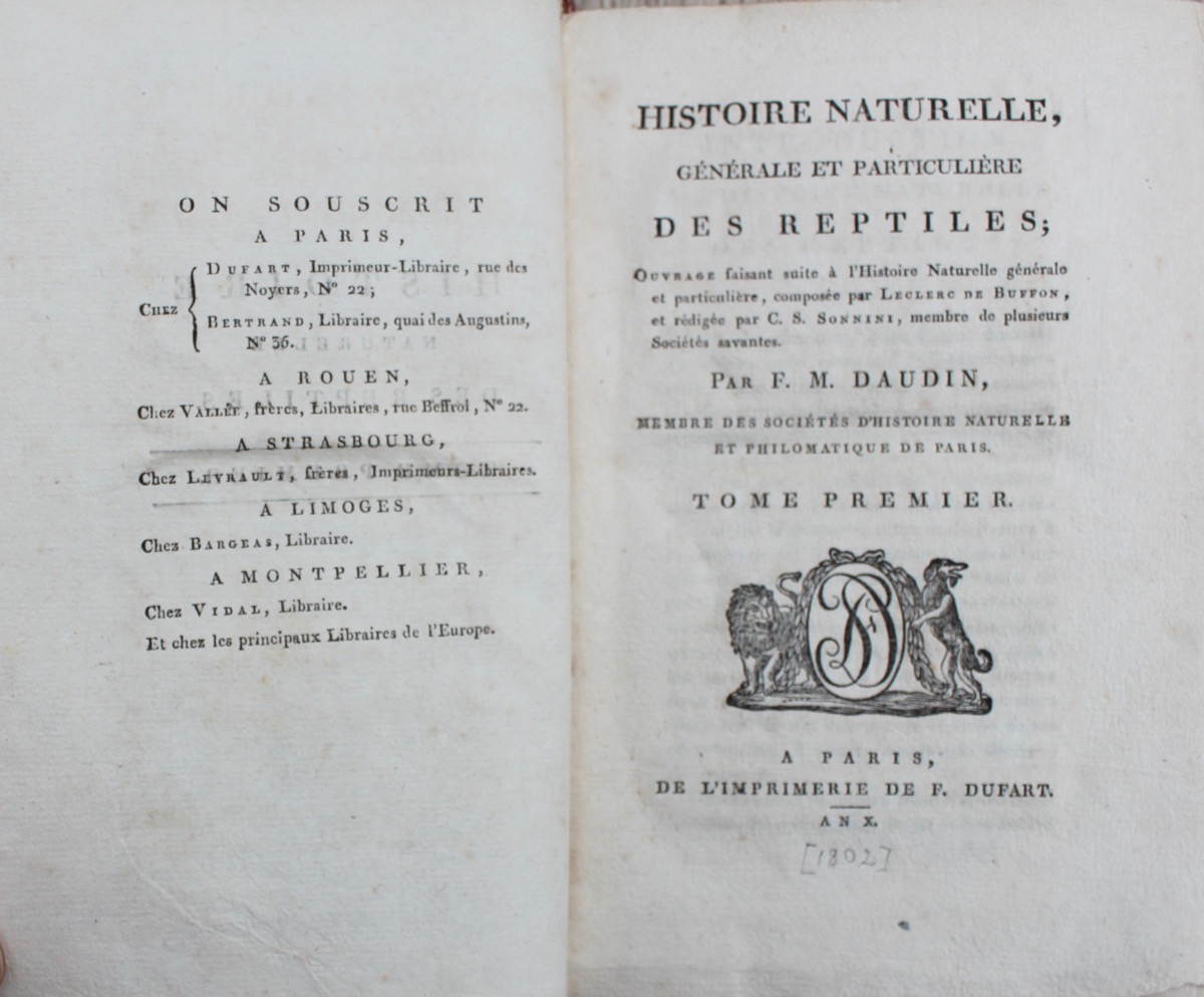 Histoire naturelle, générale et particulière des reptiles. Image for Histoire naturelle, générale et particulière des reptiles.