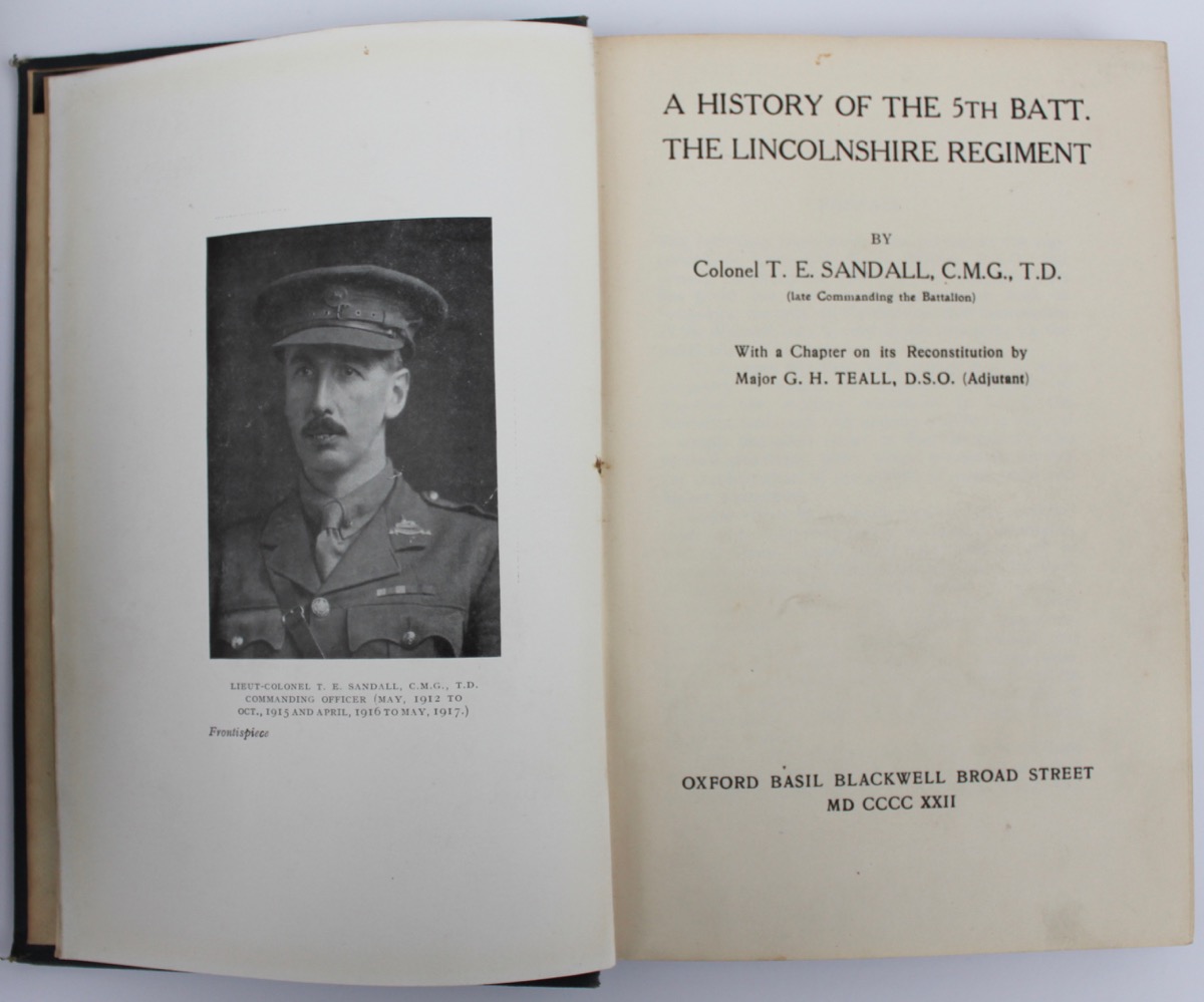 Image for A History of the 5th Batt. The Lincolnshire Regiment.