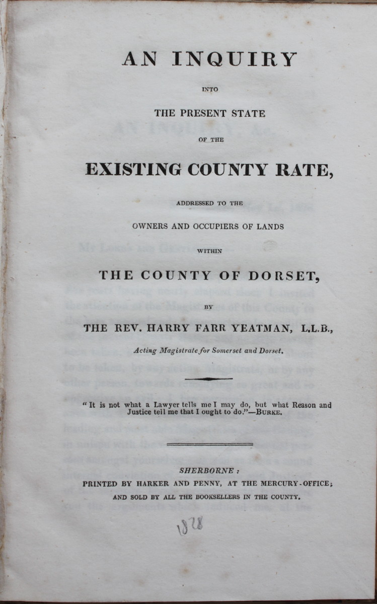 Image for An Inquiry Into the Present State of the Existing County rate, Addressed to Owners and Occupiers of Lands Within the County of Dorset.