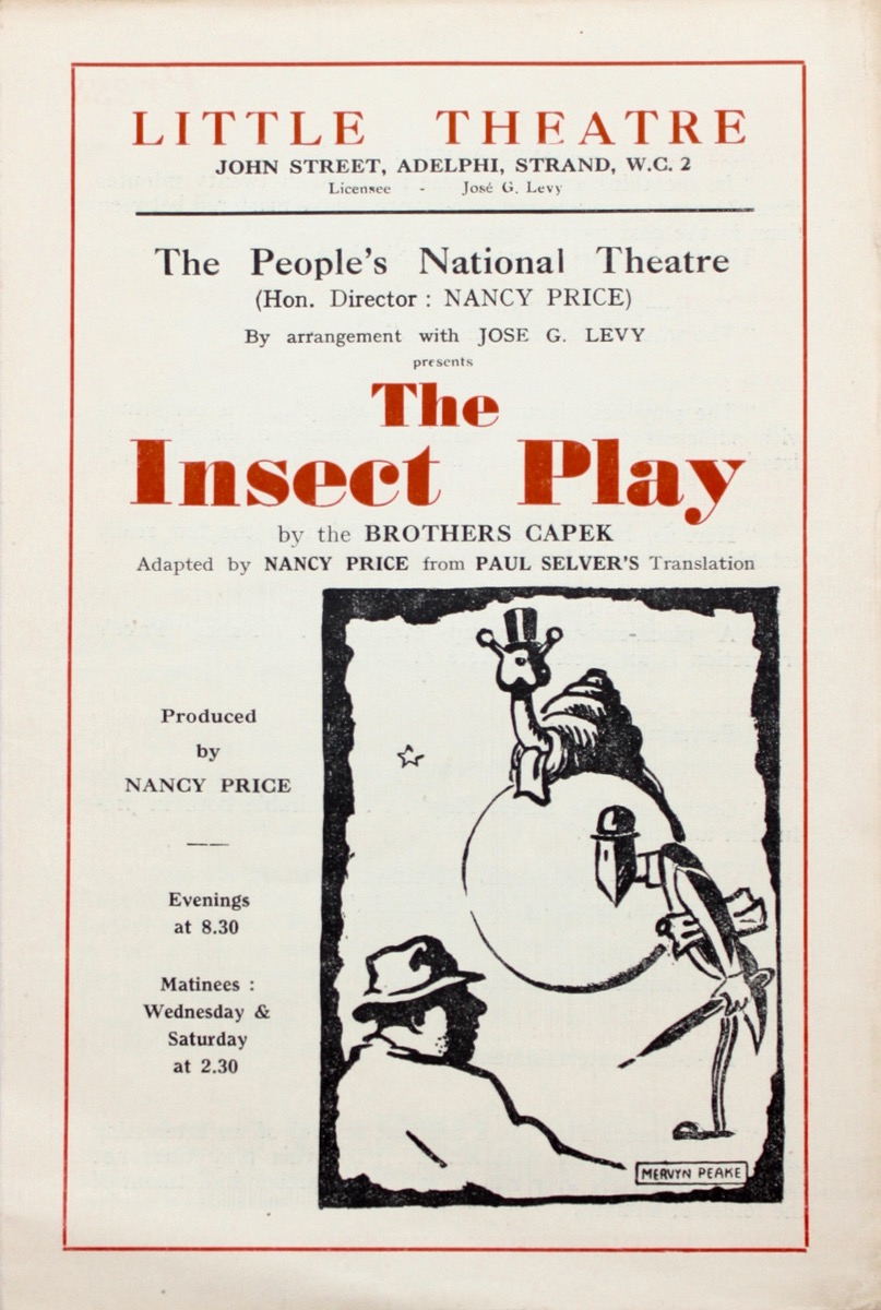 Image for Theatre Programme. The Insect Play, by the Brothers Capek.
