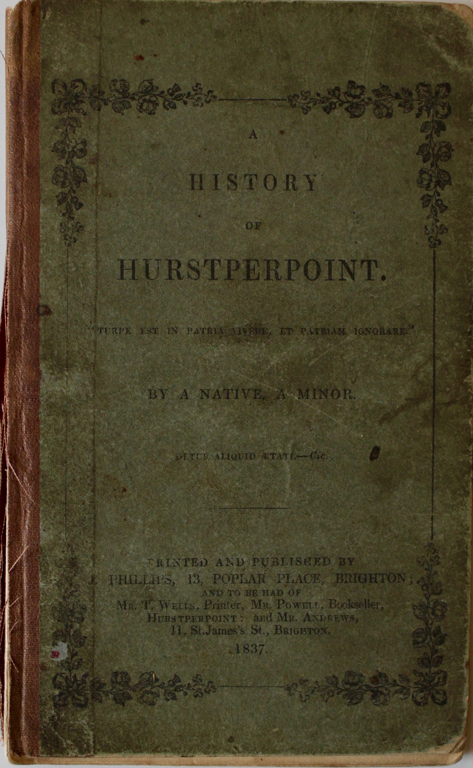 Image for A History of Hurstperpoint, by a Native, a Minor.