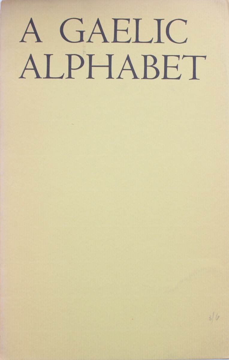 Image for A Gaelic Alphabet.