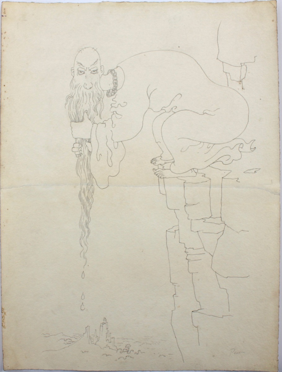 Image for The Hermit. Original drawing.