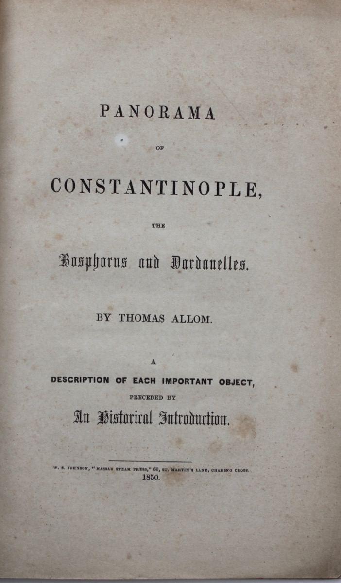 Image for Panorama of Constantinople, the Bosphorus and Dardanelles. A Description of Each Important Object, Preceded by an Historical Introduction.