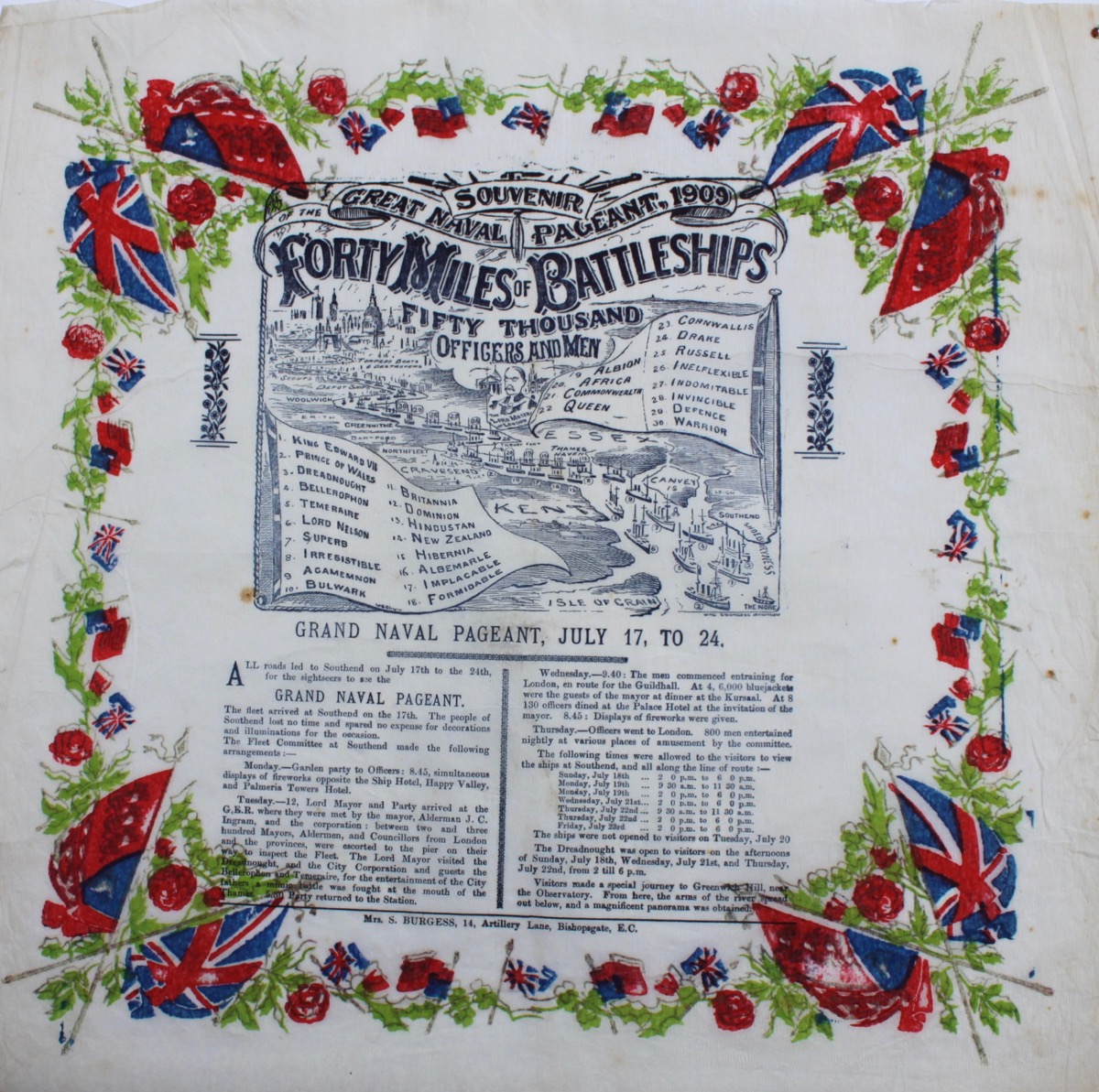 Image for Souvenir of the Great Naval Pageant, 1909. Forty Miles of Battleships, Fifty Thousand Officers and Men. July 17, to 24.