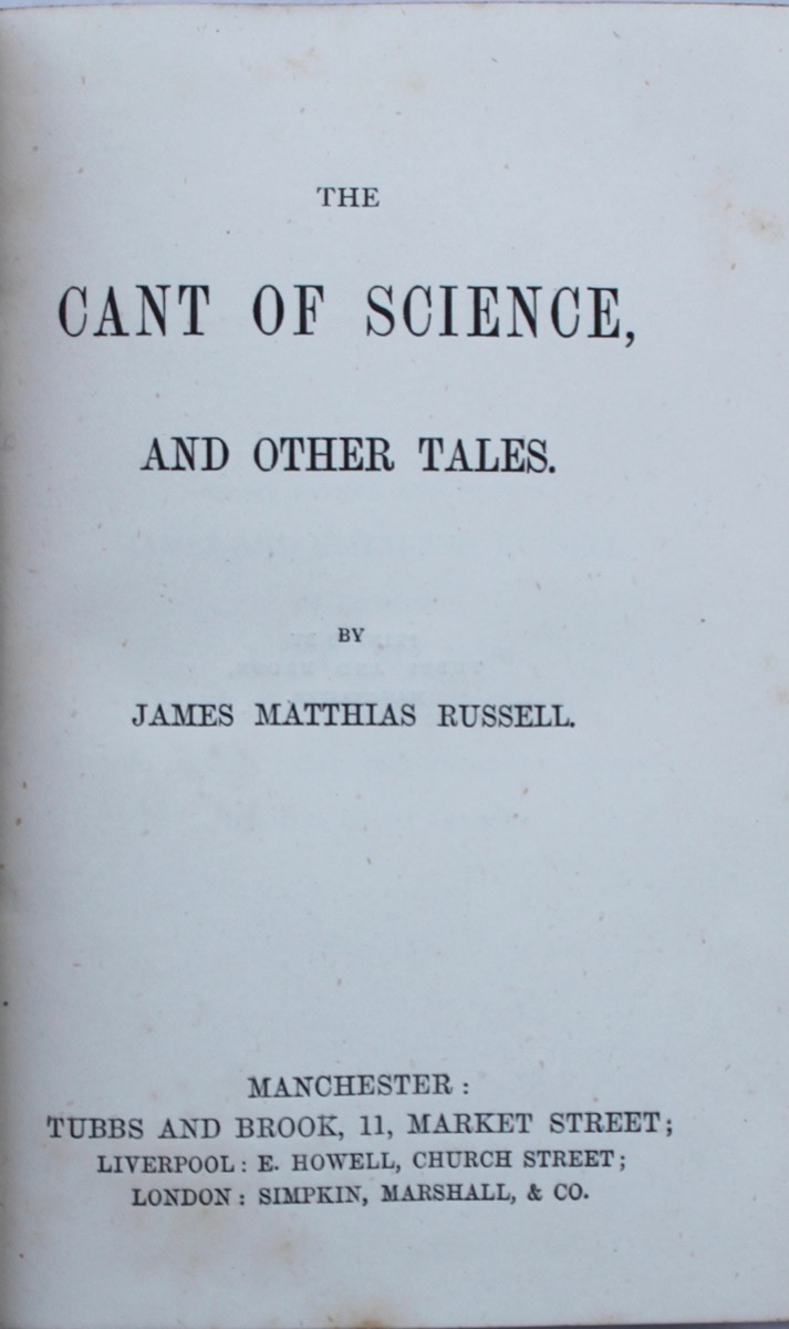 Image for The Cant of Science and Other Tales.