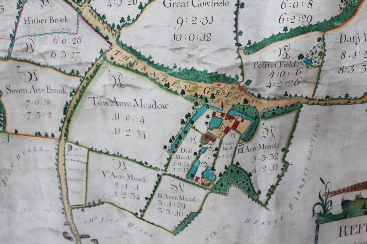 A Map’s Mensuration of a Messuage, Buildings and Lands Call’d Thornden