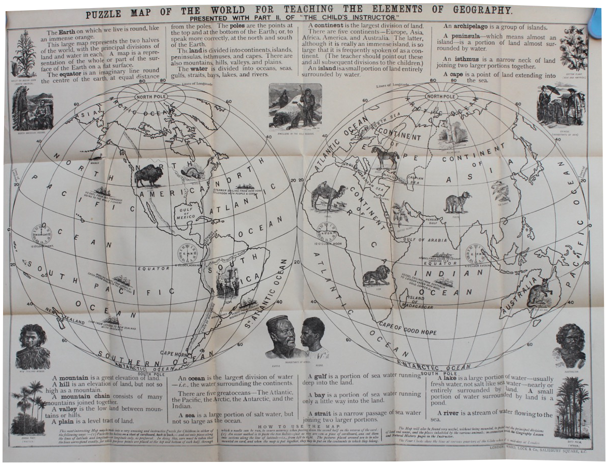 Image for Puzzle Map of the World for the Teaching of the Elements of Geography.