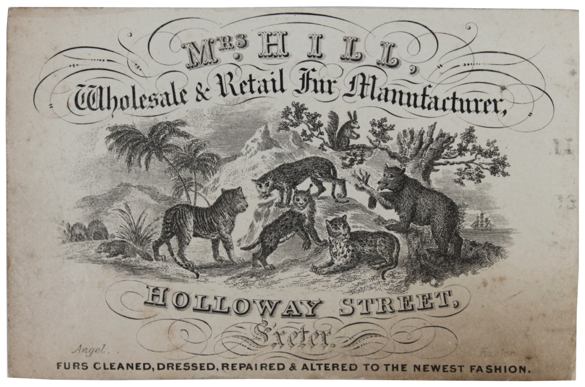 Image for Mrs Hill, Wholesale & Retail Fur Manufacturer, Holloway Street, Exeter.
