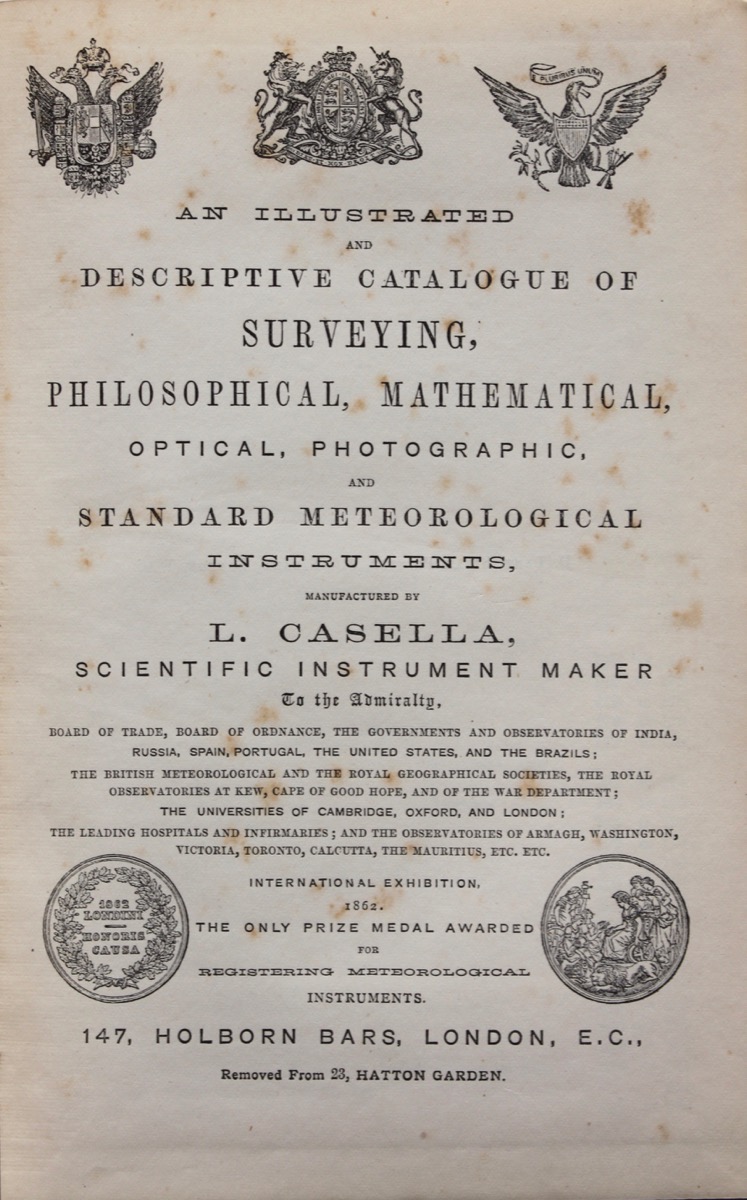 Image for An Illustrated and Descriptive Catalogue of Surveying, Philosophical, Mathematical, Optical, Photographic and Standard Meteorological Instruments.