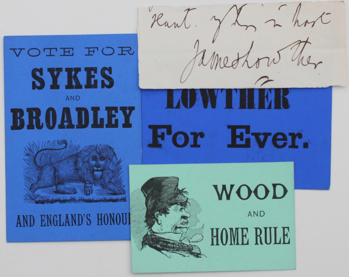 Image for Three Election Cards for Yorkshire Elections.