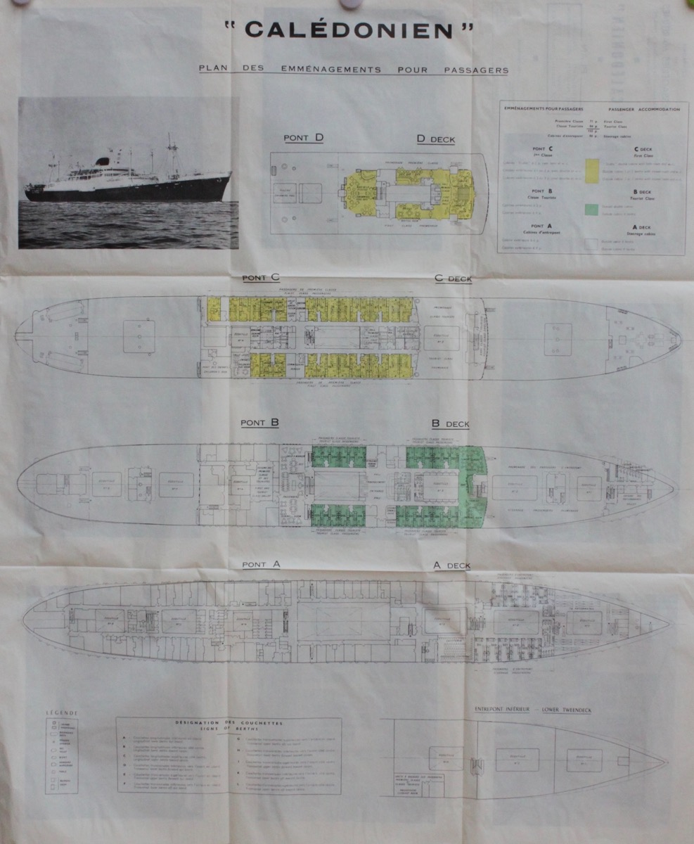 Image for Calédonien. Cabin/Deck Plan.