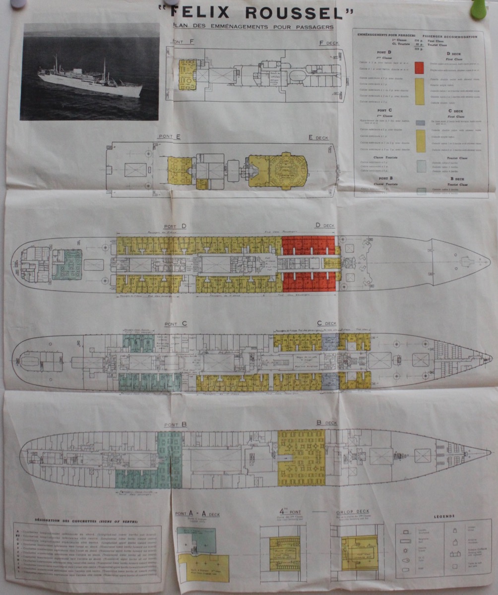 Image for Felix Rousell. Brochure/Deck/Cabin Plan.