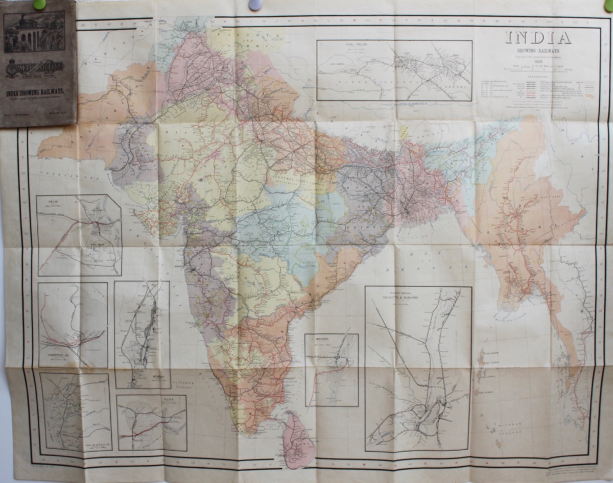 Image for India Showing Railways Open and Under Construction on 31st March 1928.