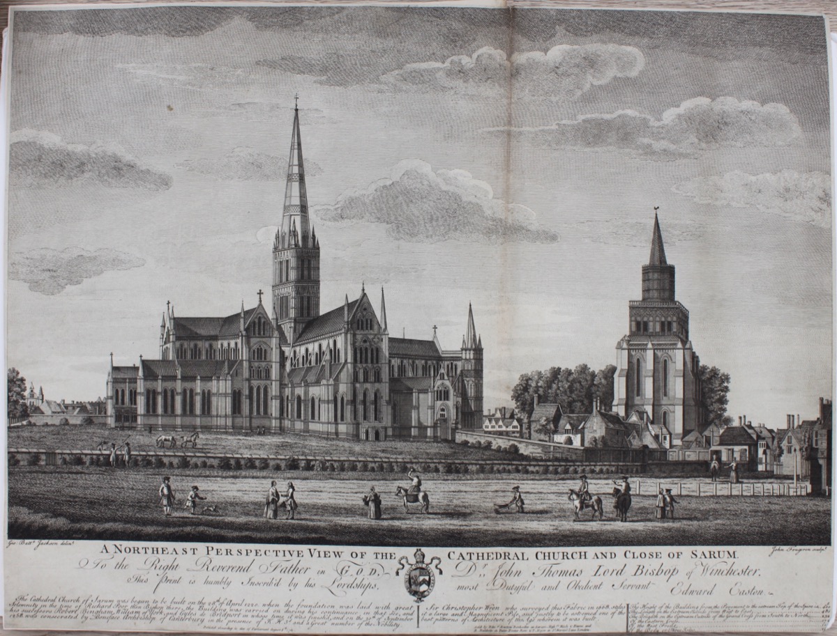 Image for A Northeast Perspective View of the Cathedral Church and Close of Sarum.