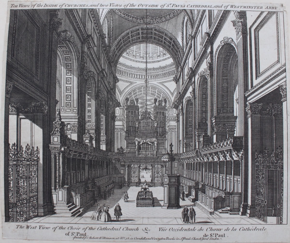 Image for The West View of the Choir of the Cathedral Church of St. Paul.
