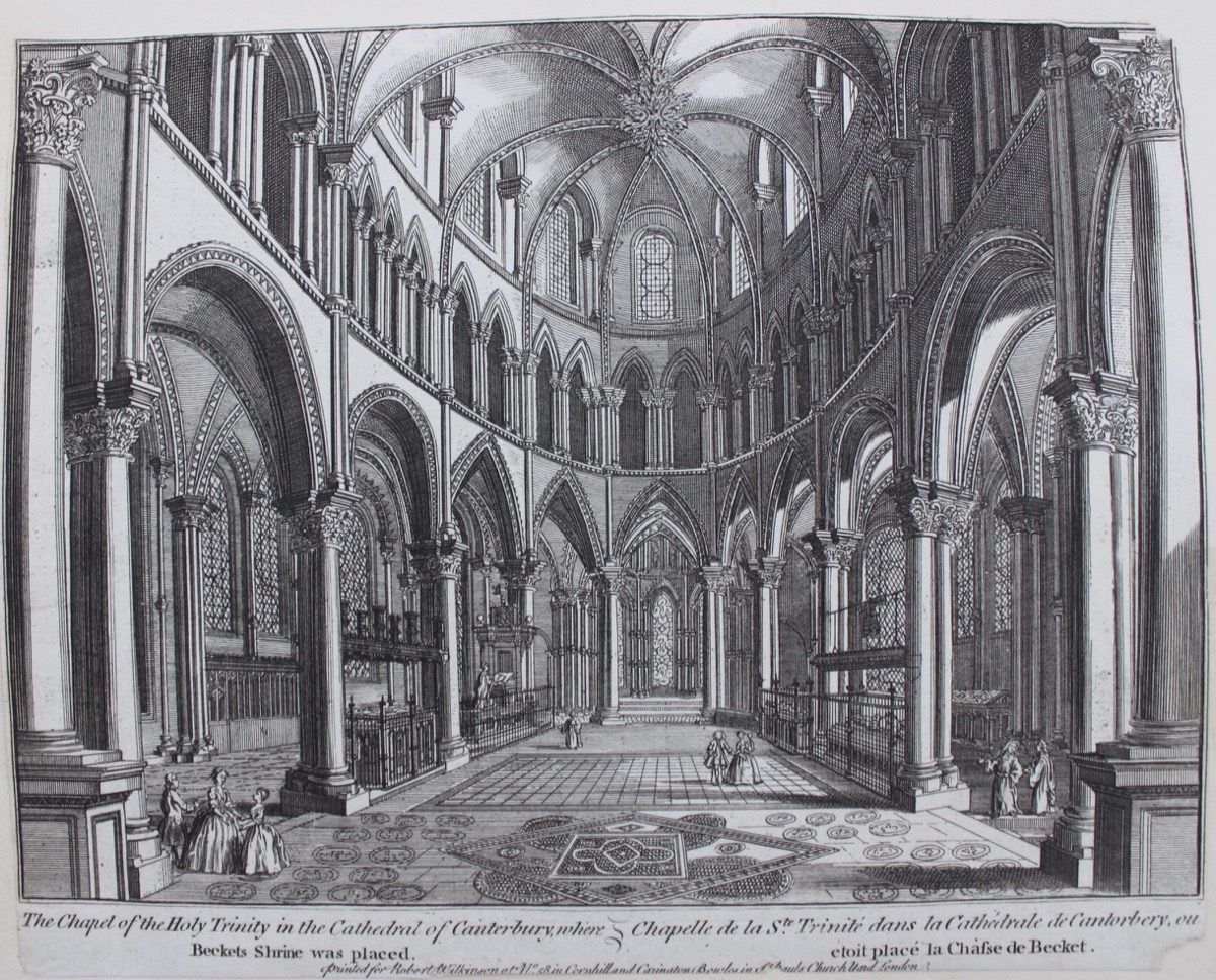 Image for The Chapel of the Holy Trinity in the Cathedral of Canterbury, where Becket’s Shrine was placed.