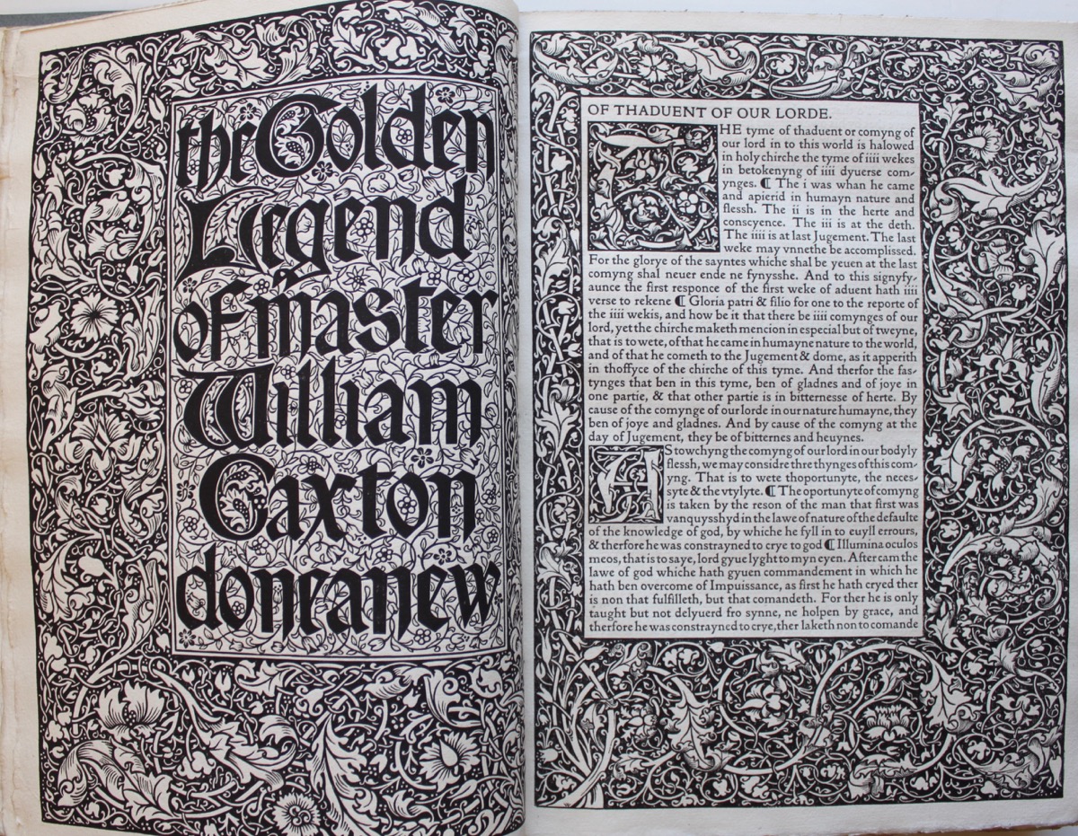 Image for The Golden Legend of William Caxton, edited by Frederick S. Ellis and printed by William Morris.