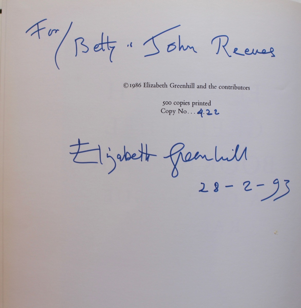 Image for Elizabeth Greenhill, Bookbinder; a Catalogue Raisonné.